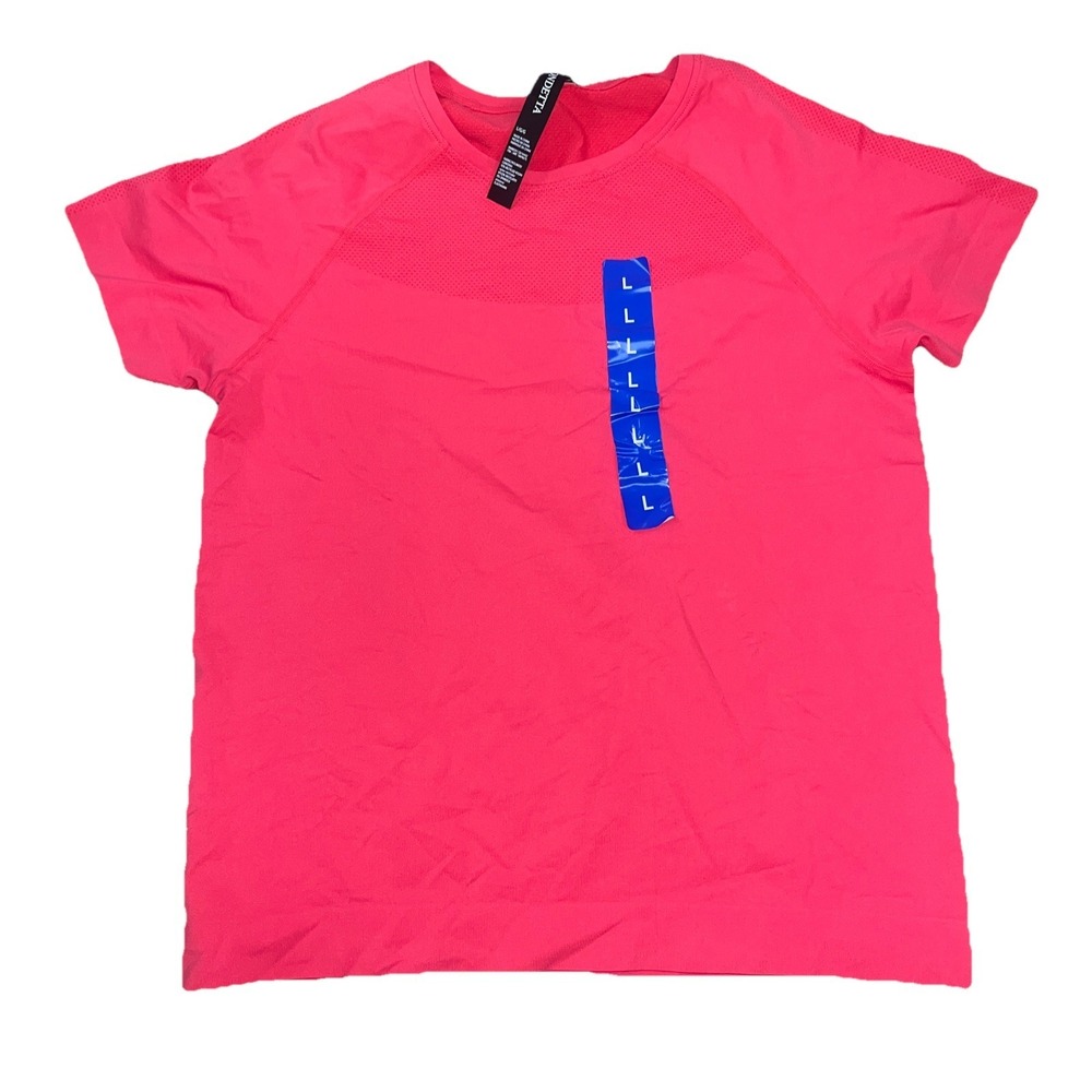 NWT Women's Pink MONDETTA Stretch Active Tee *Medium*
